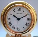 Cartier Wecker vergoldet - mit Box & Papieren