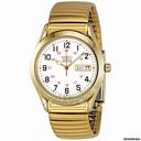 Seiko Day Date White Dial Gold-tone Mens Watch SGG746