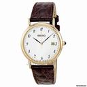 Seiko White Dial Gold-tone Mens Watch SKK700
