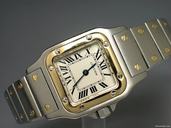 Cartier "SANTOS de Cartier" Edelstahl/Gelbgold - guter Zustand - DAM