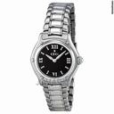 Ebel 1911 Black Dial Stainless Steel Ladies Watch 9090211-5465P