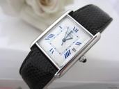 Cartier Tank mit Datum Silber