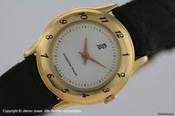 Audemars Piguet 750 18K Gelbgold Quartz mit Lederarmband