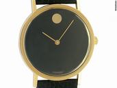 Movado Museum Watch Bauhaus Handaufzug Gelbgold limitiert 33mm