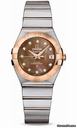 Omega Constellation Chronometer 27 mm Brushed Steel and Red Gold