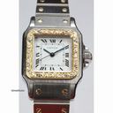 Cartier Santos Automatik, Stahl/ Gold mit Brillanten