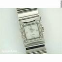 Omega Quadra Constellation steel quartz movement on bracelet