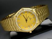 Ebel "CLASSIC WAVE" 18K/750 Gelbgold mit Diamantbesatz