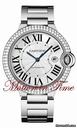 Cartier BALLON BLEU WHITE GOLD ON BRACELET LARGE WITH DIAMONDS