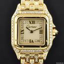 Cartier 18k Y/Gold Diamond Set Case/Bracelet  Ladies Panther