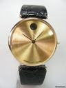 Movado Museum vintage grande taille yellow gold extra plate