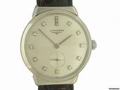 Longines Vintage Art Deco Handaufzug 14kt Wei gold Diamond 32mm