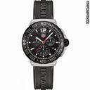 TAG Heuer Formula 1 Chronograph Black Dial Black Rubber Mens Watch CAU1110.FT6024