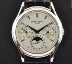 Patek Philippe Platinum Perpetual Calendar Silver Dial B&P 3940P