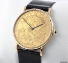 Corum 18 KARAT GELBGOLD TWENTY 20 DOLLAR $ COIN WATCH M��NZUHR