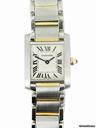 Cartier stainless steel and 18k yellow gold Ladies Tank Francaise