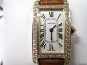 Cartier Tank Americaine 18k Yellow Gold Custom Diamond set