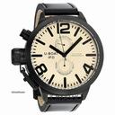 U-Boat Casa Nera Beige Dial Chronograph Black Leather Mens Watch 365