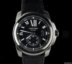 Cartier Calibre de Cartier SS Mens Black Dial