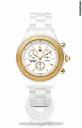 Michele Jetway White Ceramic Ladies Watch MWW17B000007