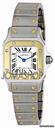Cartier Santos Two Tone 18kt Yellow Gold and Steel Ladies Watch W20012C4
