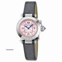 Cartier Miss Pasha Pink Dial Satin Strap Ladies Watch W3140026