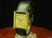 Cartier Tank Argent 925 Silber Vergoldet Handaufzug Damenuhr
