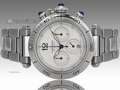 Cartier Pasha Chronograph - 38mm Stainless Steel - W31030H3