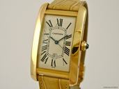 Cartier Tank Americaine, Man Size, Automatic, 18k Yellow Gold