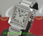Cartier STAINLESS STEEL MID SIZE TANK FRANCAISE