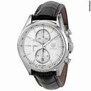 TAG Heuer Carrera Chronograph Silver Dial Automatic Leather Mens Watch CAR2111.FC6266