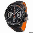 TAG Heuer Grand Carrera Black Dial Leather Automatic Chronograph Mens Watch CAV518K.FC6268