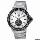 TAG Heuer Formula 1 Grande Date White Dial Stainless Steel Mens Watch WAU1111.BA0858