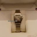Cartier mini santos GALBEE quartz ss box and paers