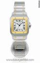 Cartier Santos 18kt Yellow Gold and Stainless Steel Mens Watch W20011C4