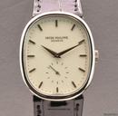 Patek Philippe 18k W/G Ivory Enamel Dial Ellipse B&P 3948