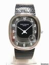 Patek Philippe Ellipse big size auto or blanc/white gold cadran noir chiffre arabe trotteuse o 4h