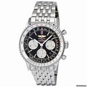 Breitling Navitimer 01 Black Dial Chronograph Stainless Steel Mens Watch AB012012-BB01SS