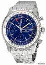 Breitling Navitimer World Blue Dial Stainless Steel Mens Watch A2432212-C651SS