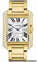 Cartier Tank Anglaise Yellow Gold With Diamonds