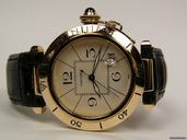 Cartier Pasha yellow gold leather strap Ref. 1989