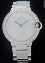 Cartier White Gold Ballon Bleu Pave Diamond Watch WE902045