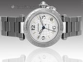Cartier Ladies Pasha C GMT "Globe" - 36mm Stainless Steel - W31078M7