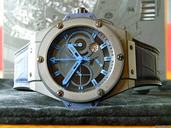 Hublot King Power Split Second Rattrapante Vendome All Black Blue