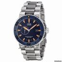 Oris Maldives Limited Edition Blue Dial Titanium Mens Watch 01 643 7654 7185-Set MB