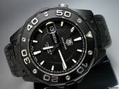 TAG Heuer "AQUARACER" TITAN/PVD full black/Kautschukband