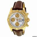 Breitling Chrono Cockpit Automatic Chronograph Diamond Gold Mens Watch H1335853-A654BRLT