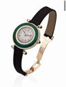 Cartier Rarissime montre de soiree en or et email vert translucide