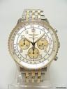 Breitling Navitimer chronographe 38mm steel and gold/or et acier cadran silver dial