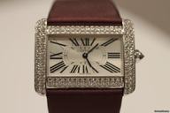Cartier TANK DIVAN JUMBO WEISSG. MIT BOX OR. DIAMANTBESATZ